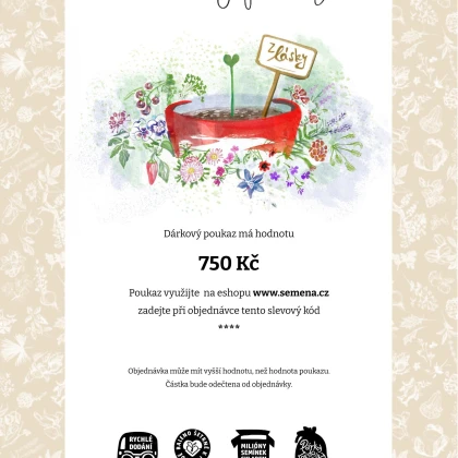 Voucher z lásky v hodnotě 750,- Kč