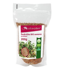 BIO Ředkvička - Raphanus sativus - bio semena na klíčení - 200 g