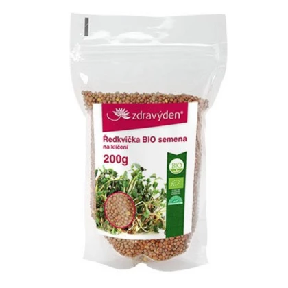 BIO Ředkvička - Raphanus sativus - bio semena na klíčení - 200 g