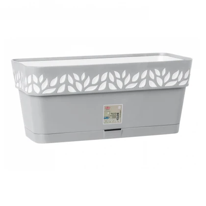 Samozavlažovací truhlík CLOE šedý - 30 cm - 1 ks