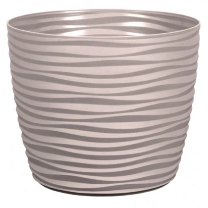 Obal na květináč SAHARA hnědošedý - 15 x 12 cm - 1 ks