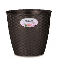 Obal na květináč NATURAL hnědý - 14 x 13 cm - 1 ks