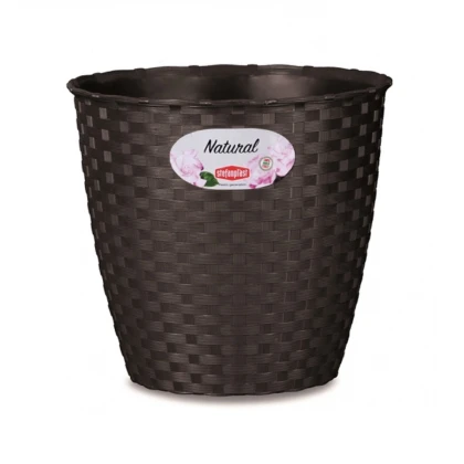 Obal na květináč NATURAL hnědý - 14 x 13 cm - 1 ks