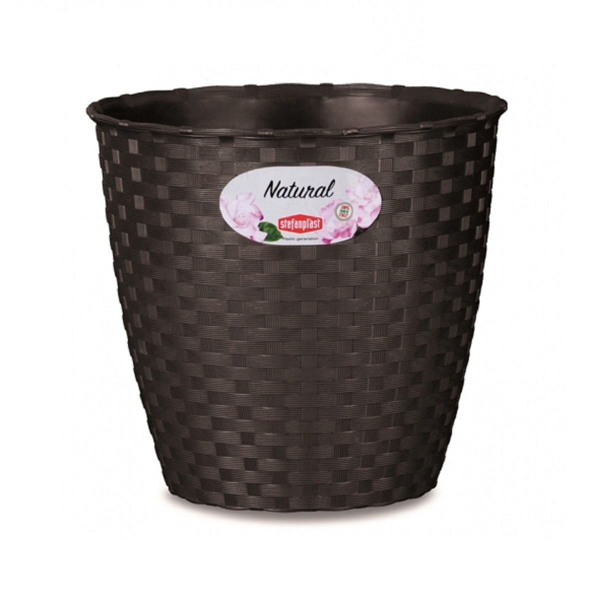 Obal na květináč NATURAL hnědý - 14 x 13 cm - 1 ks