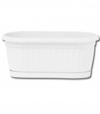 Samozavlažovací truhlík bílý - 22 cm - 1 ks