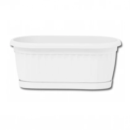 Samozavlažovací truhlík bílý - 22 cm - 1 ks