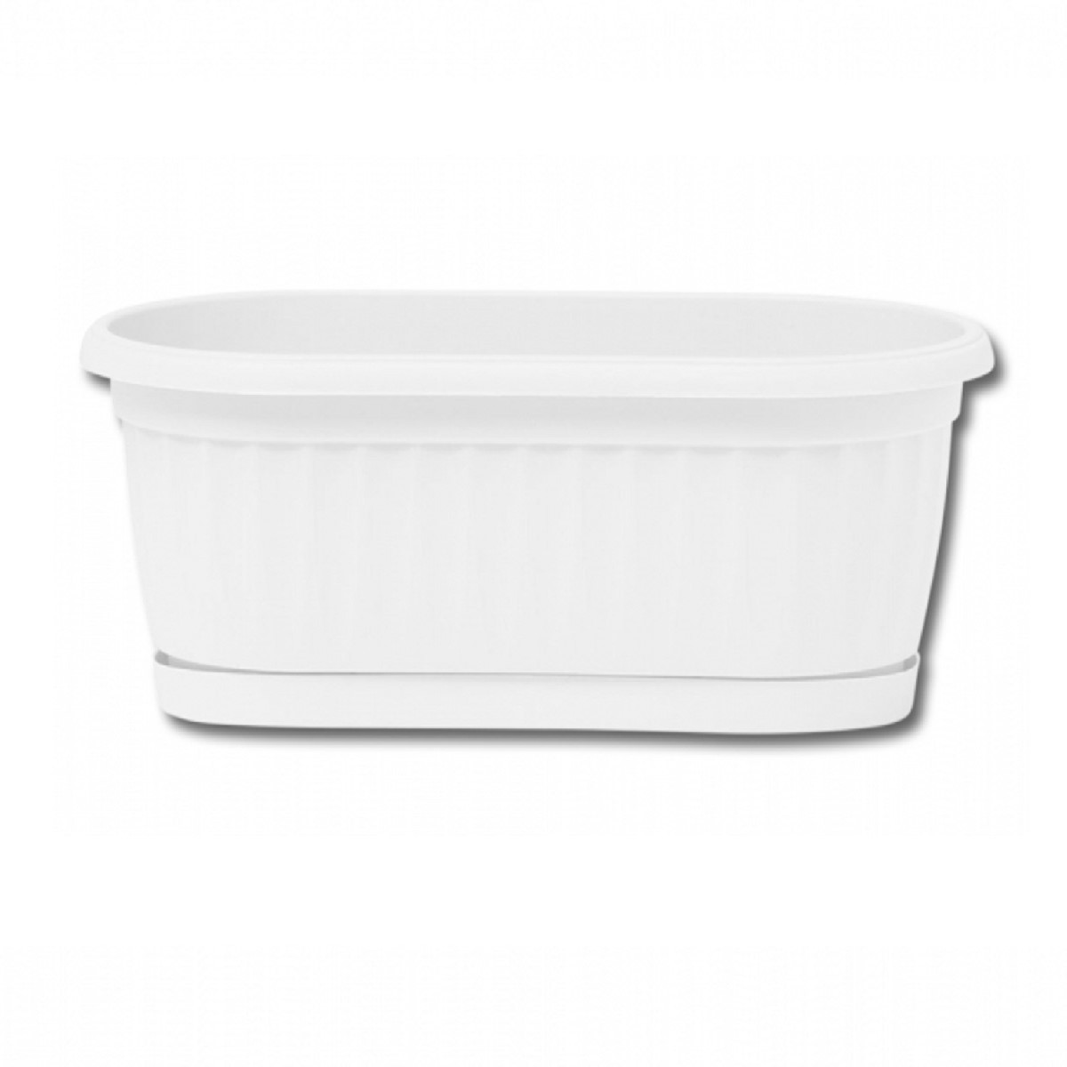 Samozavlažovací truhlík bílý - 22 cm - 1 ks