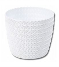 Obal na květináč MAGNOLIA bílý - 14 x 12 cm - 1 ks