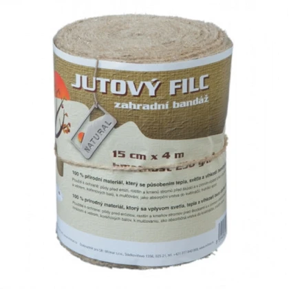 Jutový filc - Zahradní bandáž - 15 cm x 4 m - 1 ks