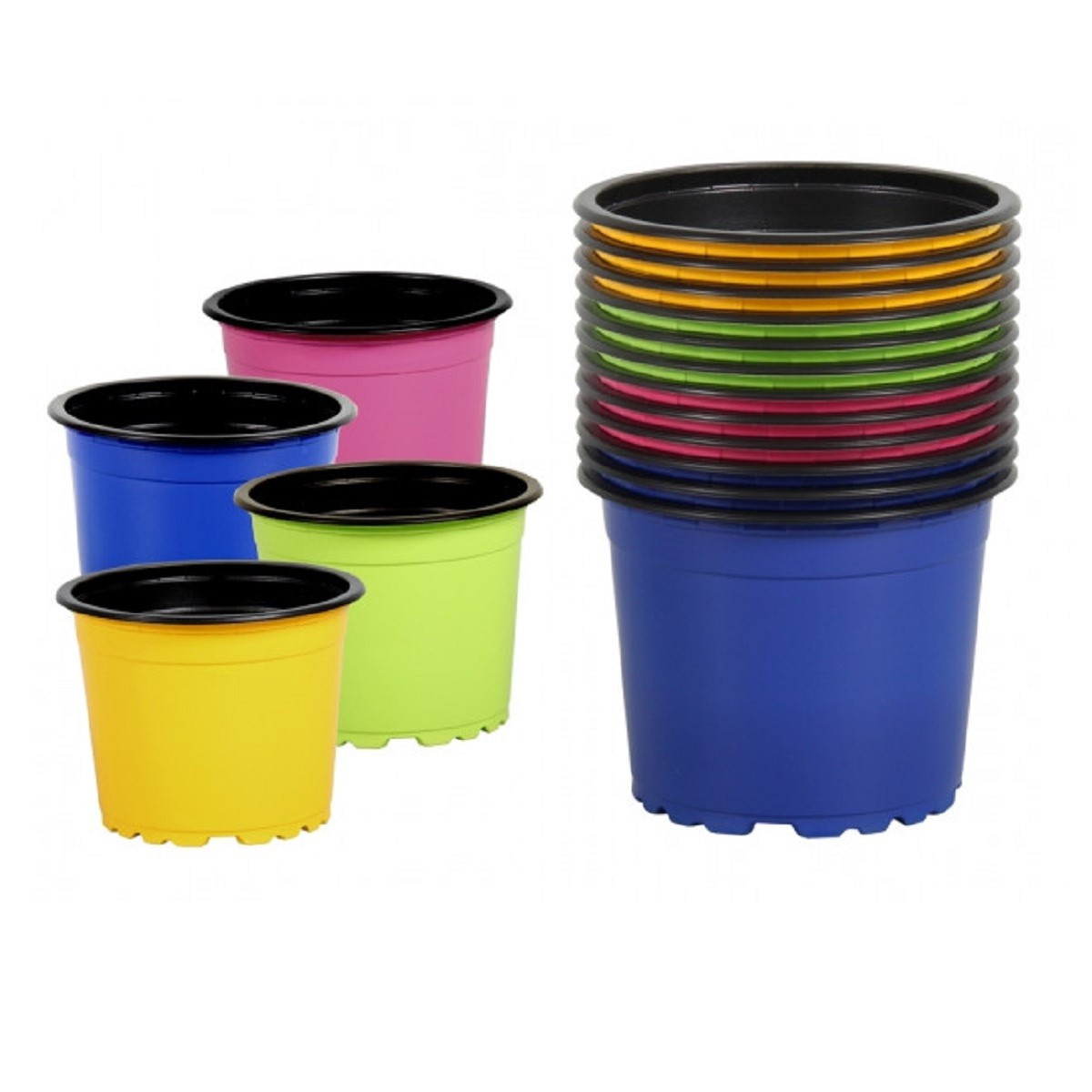 Květináč sadbový mix barev - 9 cm - 12 ks