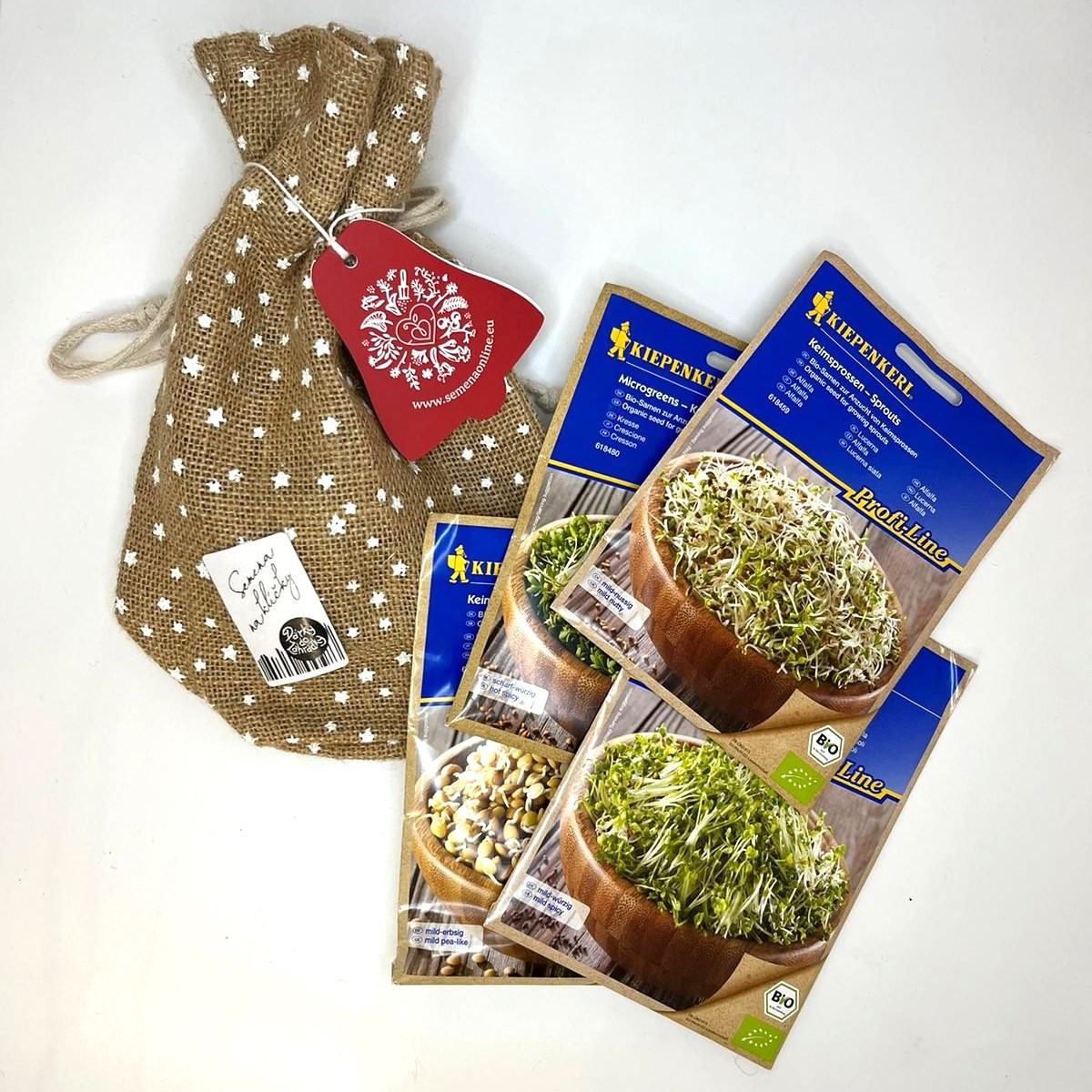 Dárkový balíček semen na klíčky - dárkové balení zdarma