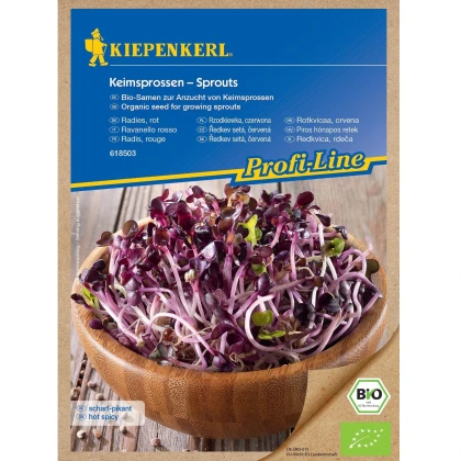 BIO Červená ředkvička - bio semena na klíčení - 30 g