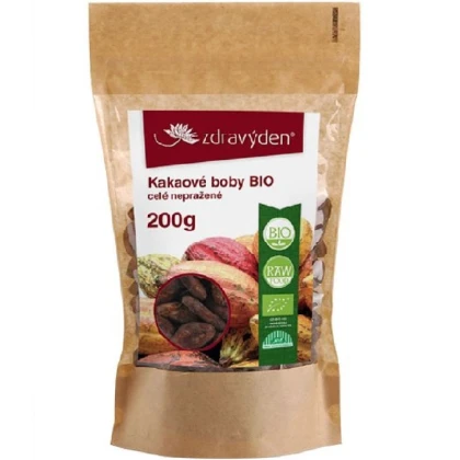 Kakaové boby BIO - celé plody nepražené - 200 g