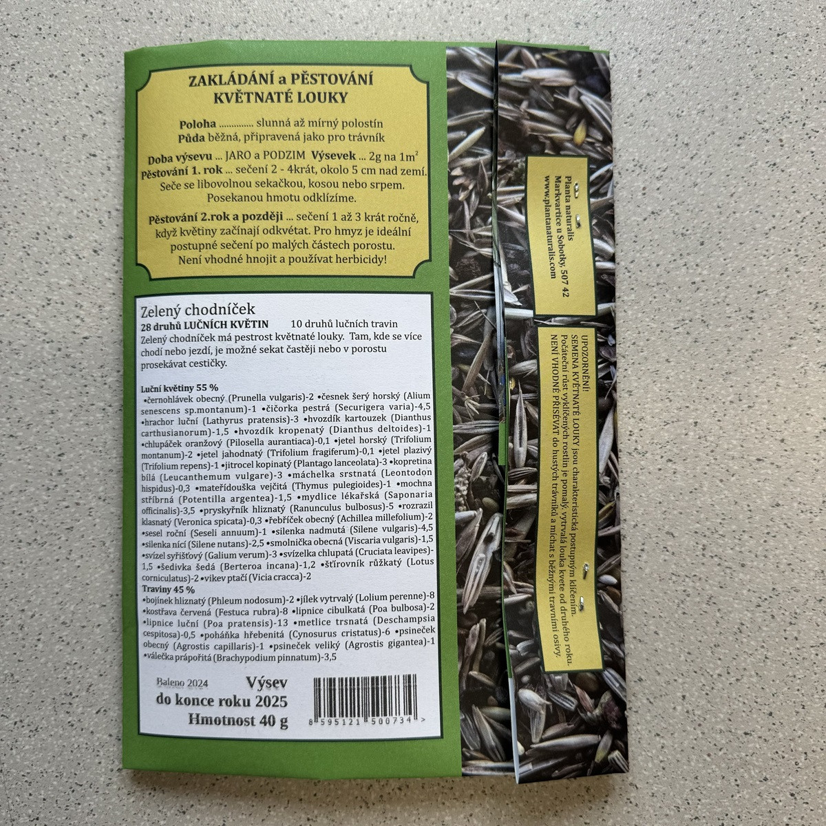 Zelený chodníček - semena Planta Naturalis - směs - 40 g