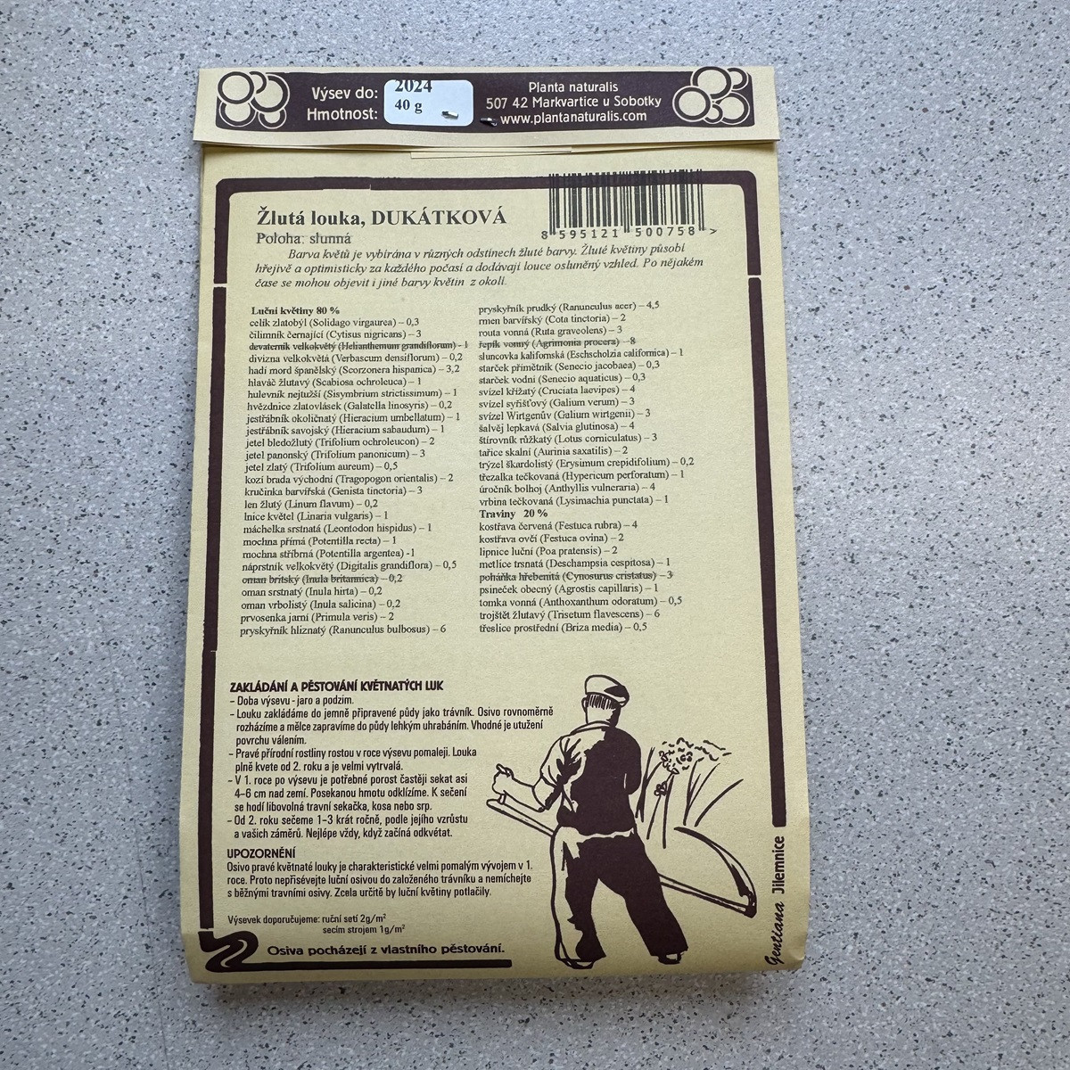 Žlutá louka - semena Planta Naturalis - směs - 40 g