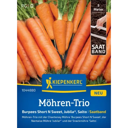 Mrkev trio Short N Sweet, Salto a Jubila - výsevný pásek - 1 ks