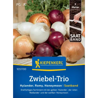 Cibule trio Hylander, Romy a Honeymoon - výsevný pásek - 1 ks
