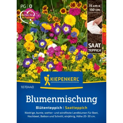 Květinový mix - výsevný koberec - 15x150 cm - 1 ks