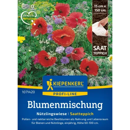 Květinová směs hmyzí louka - výsevný koberec - 15x150 cm - 1 ks