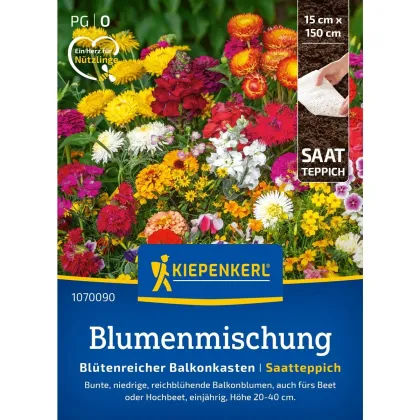 Vetőszalag magokkal – egynyári virágok keveréke erkélyládához