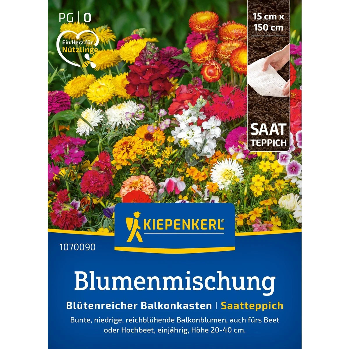 Vetőszalag magokkal – egynyári virágok keveréke erkélyládához