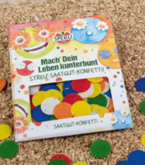 Semínkové květinové konfetti - kulaté - Sperli - 1 ks