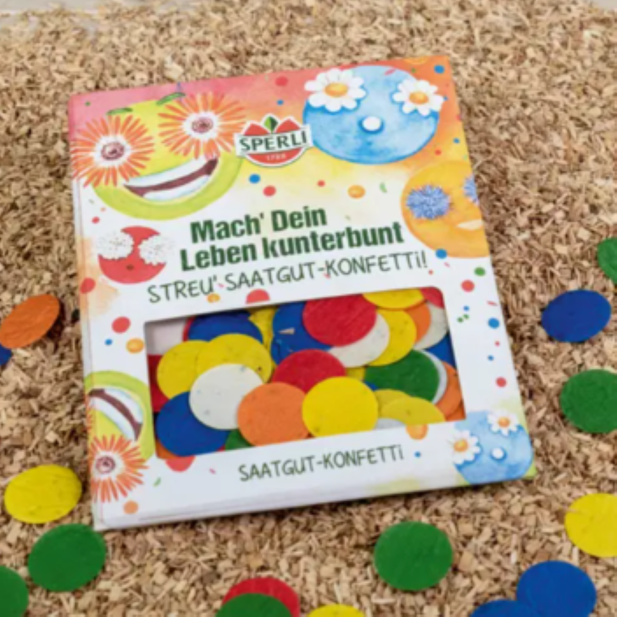 Semínkové květinové konfetti - kulaté - Sperli - 1 ks