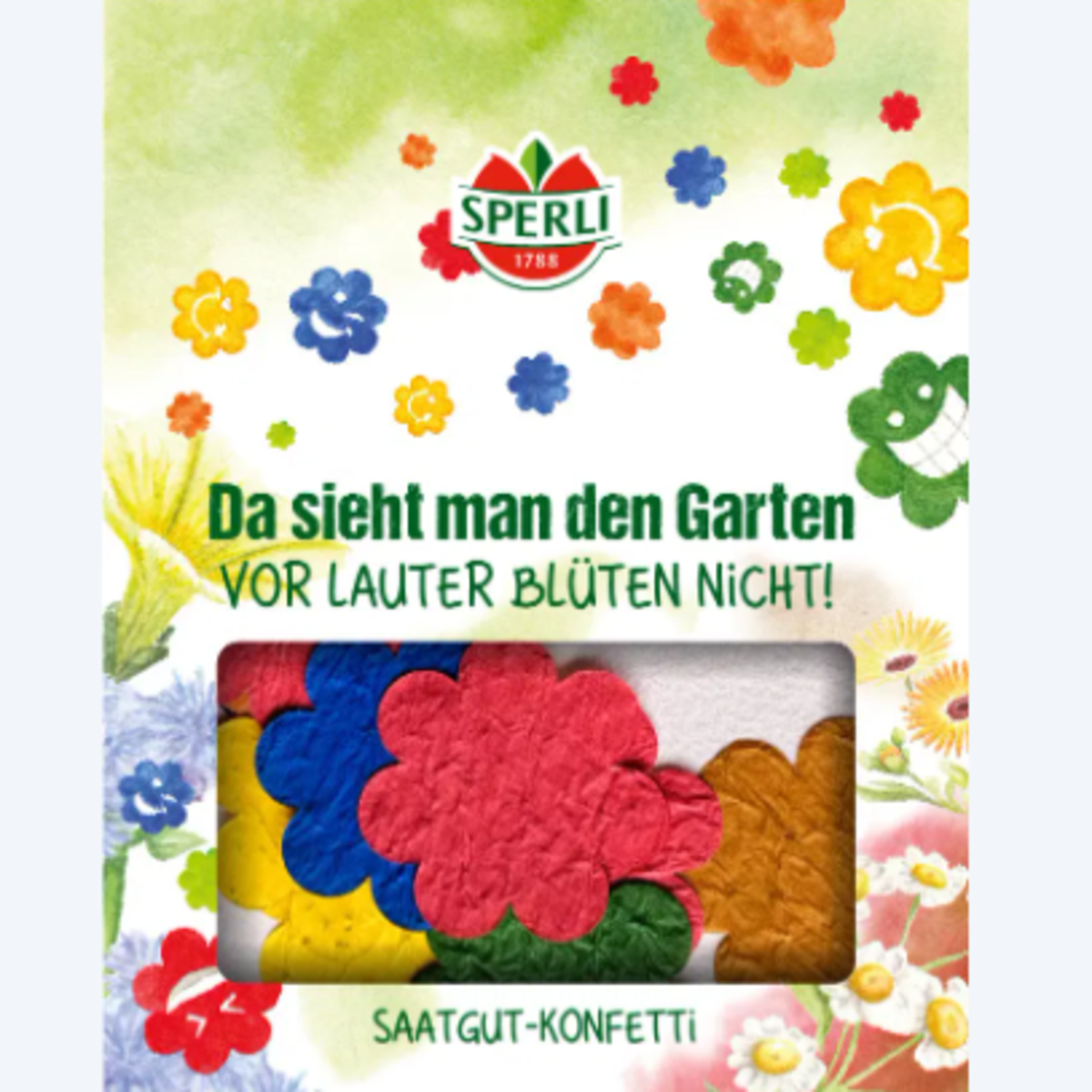 Semínkové květinové konfetti - ve tvaru květu - Sperli - 1 ks