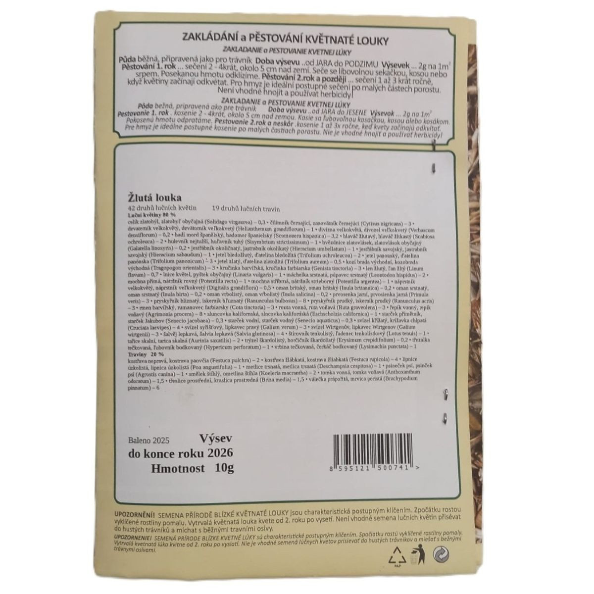 Žlutá louka - semena Planta Naturalis - směs - 10 g
