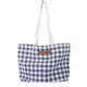 Plátěná taška s kostkovaným vzorem - modro-bílá - Strömshaga AB - 1 ks