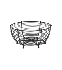 Stylový drátěný košík - černý - malý - Strömshaga AB - 1 ks