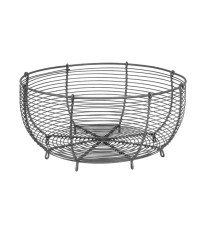 Dekorativní zinkový drátěný koš - kulatý - Strömshaga AB - 1 ks