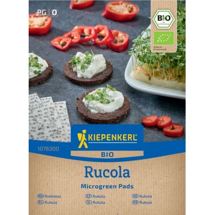Mikrozöldség - microgreen - bio rukkola pótlapok - 3 db