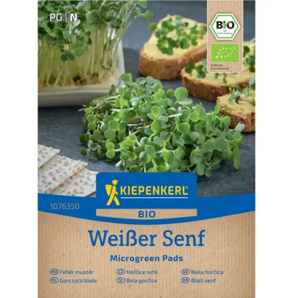 Mikrozöld - microgreen - bio mustár cserelemezek - 3 db