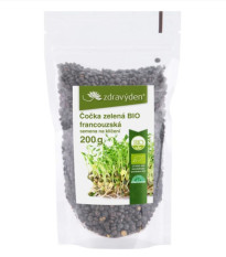 BIO Zöld francia lencse - Lens culinaris med - bio csíráztatásra szánt magok - 200 g