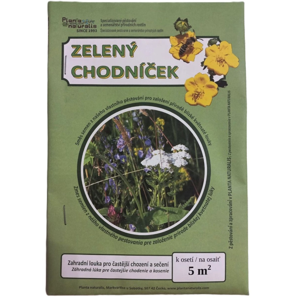 Zelený chodníček – luční kvítí – směs – semena Planta Naturalis
