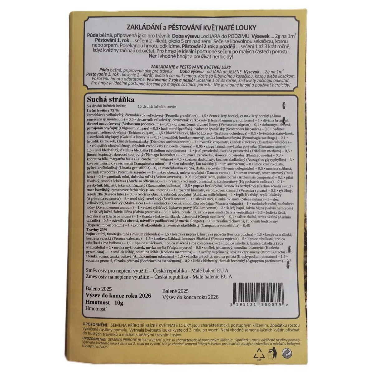 Száraz lejtő - Planta Naturalis magok - keverék - 10 g