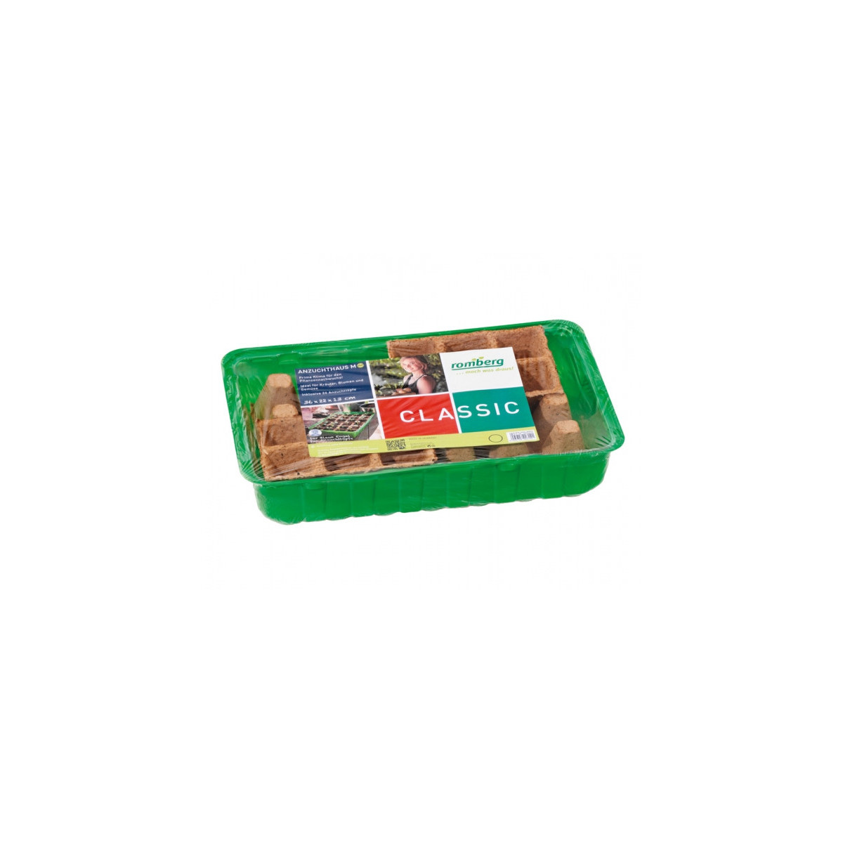 Miniskleník M PLUS 36 x 22 x 13 cm + 24 ks květníků rašelina