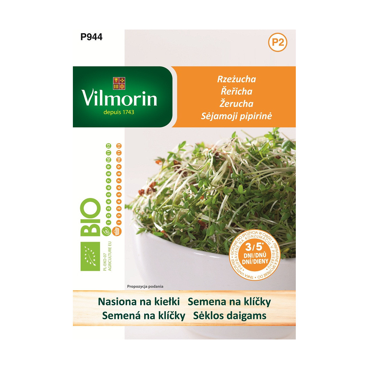 Bio řeřicha - bio semena na klíčky - 15 g