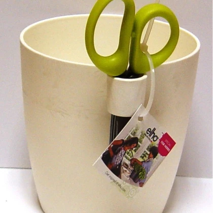 Květináč  na bylinky s nůžkami - barva bílá - 1,25 l